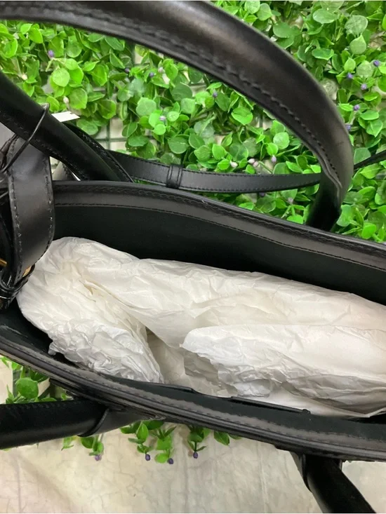 Balmain Black Logo Canvas Tote with Patterned Sides - Picture 3 of 4